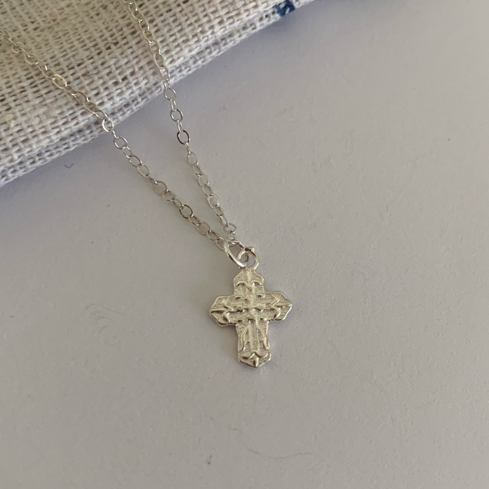 Redemption Tiny Sterling Silver Cross Necklace